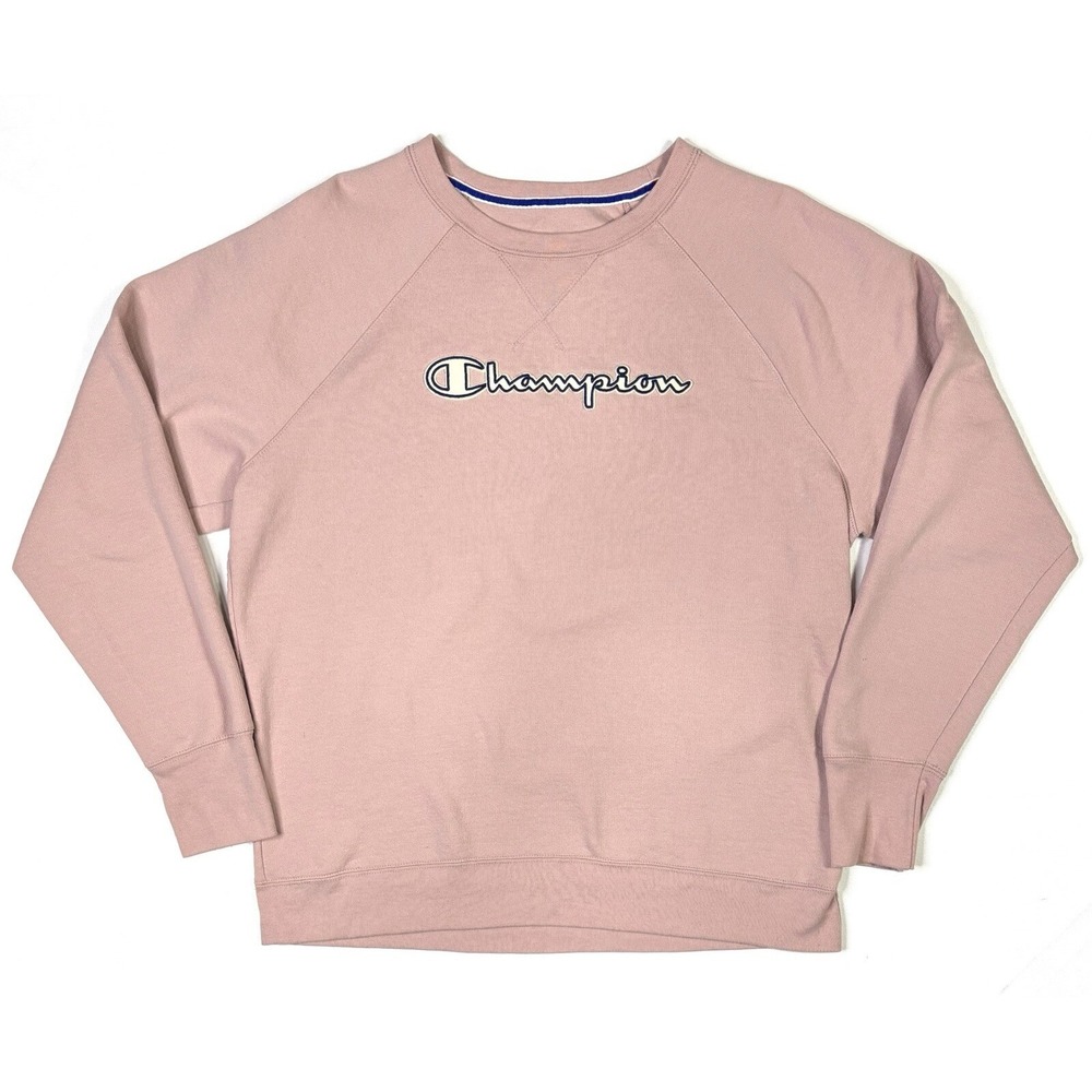 Champion Sweatshirt Adult XL Embroidered Logo Salmon Long Sleeve Pullover